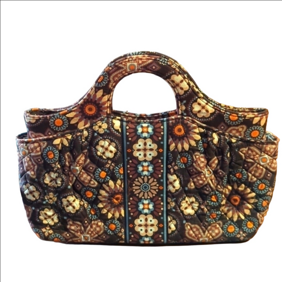 Vera Bradley Handbags - Vera Bradley Handbag Purse Brown Floral Tote